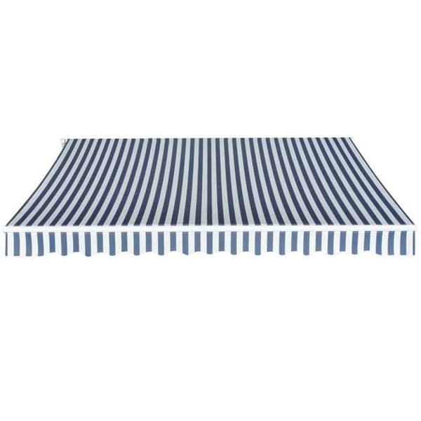 Foldbart awning - Eksklusiv hus - 350 cm - Blå/hvid - Manuel Blå/vit