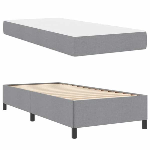 Maison Exclusive - Vaaleanharmaa jousipatja 80 x 200 cm kangas Ljusgrått