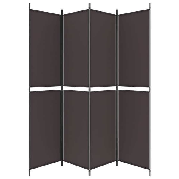Maison Exclusive - Avskiljande vägg 4 paneler Brun 200x220 cm Tyg