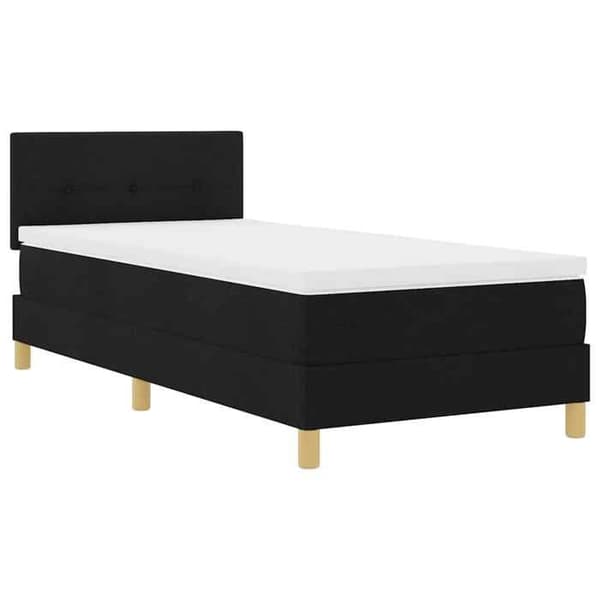 Maison Exclusive - LED-fjederseng med sorte LED-striber 90 x 200 cm stof