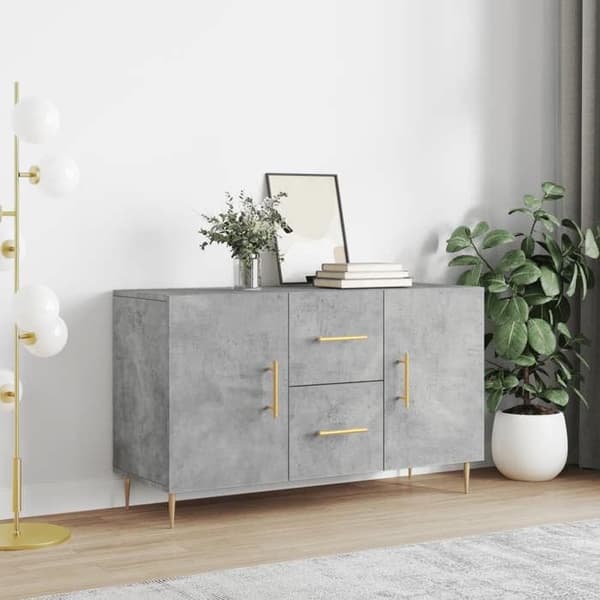 Maison Exclusive - Buffet grå beton 100x36x60 cm ingeniørtræ