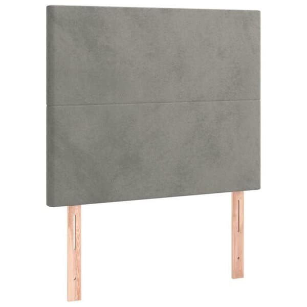 Maison Exclusive - LED-päätyharso Vaaleanharmaa 90x5x118/128 cm Sametti ljusgrått