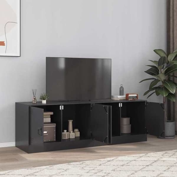 Maison Exclusive - TV-møbler 2 stk sort 67x39x44 cm stål