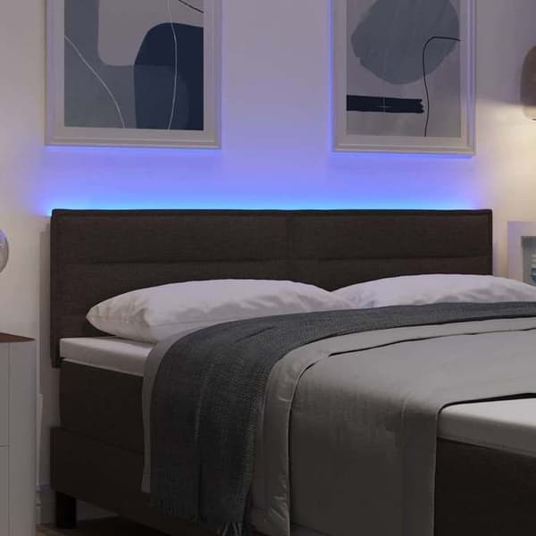 Maison Exclusive - Tummanruskea LED-päätytekstiili