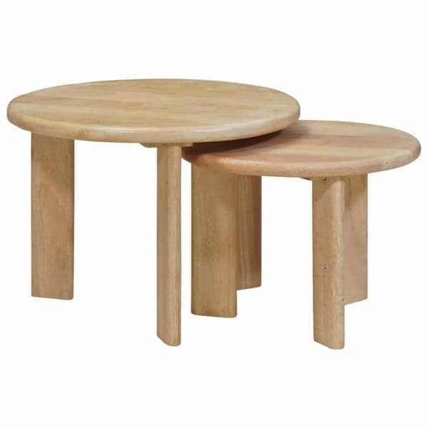 Borde - EKSKLUSIV HUS - Stabelbare sofaborde 2 stk - Hvid - Ø50 x 40 cm - Stabelbare