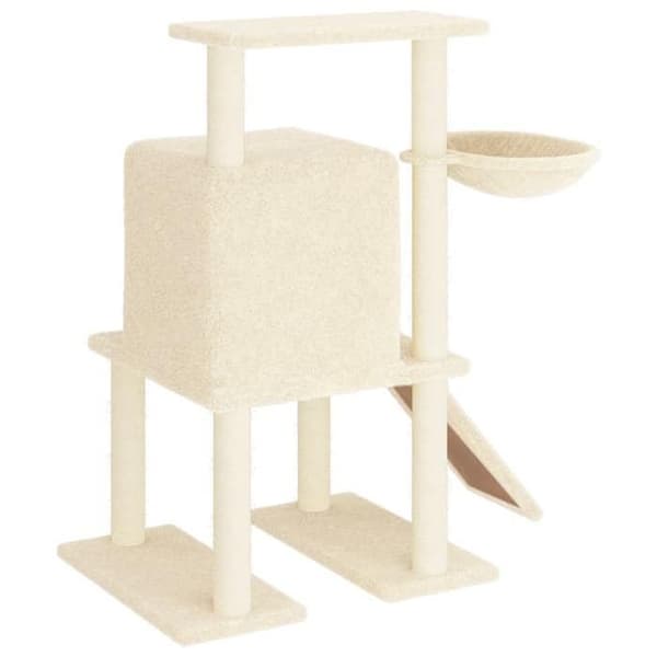 Maison Exclusive - Kattekradse med sisal i creme 96,5 cm Grädde
