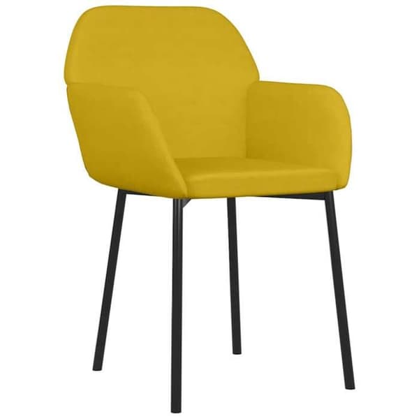 Maison Exclusive - Ruokatuolit 2 kpl Keltainen Sametti