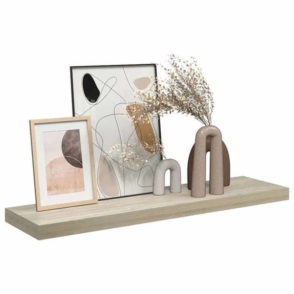 Maison Exclusive - Flydende væghylde i egetræ 90x23,5x3,8 cm MDF