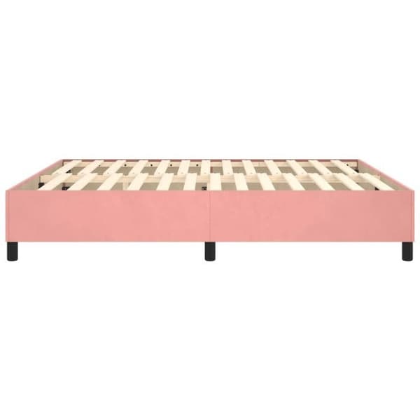Maison Exclusive - Sängram med ribbor rosa 180x200 cm sammet rosa