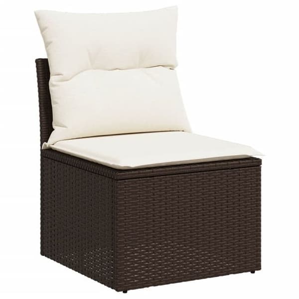Maison Exclusive - Trädgårdsmöbler med kuddar 6 delar brun flätad resin