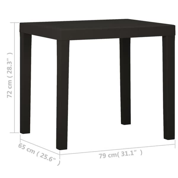 Maison Exclusive - Trädgårdsbord Anthracite 79x65x72 cm Plast