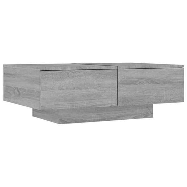 Bord - EKSKLUSIV HUS - Sonoma grå - Ingeniørtræ - Rektangulær - 90x60x31 cm Sonoma grå
