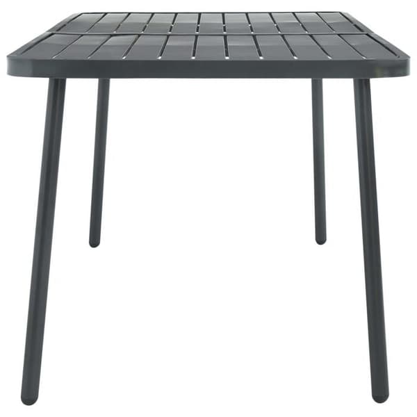 Maison Exclusive - Tummanharmaa puutarhapöytä 180x83x72 cm Teräs