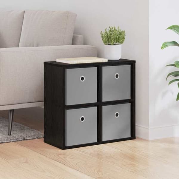 Maison Exclusive - Buffet Sort egetræ 49,5 x 22 x 47 cm