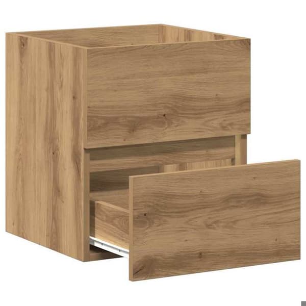 Maison Exclusive - Badeværelsesmøbel under vask i massivt egetræ 41 x 38,5 x 45 cm ingeniørtræ