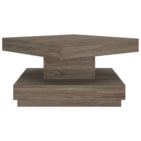 Bord - EKSKLUSIV HUS - Firkantet - 60 x 60 x 35 cm - Robust MDF - Moderne grå Grå