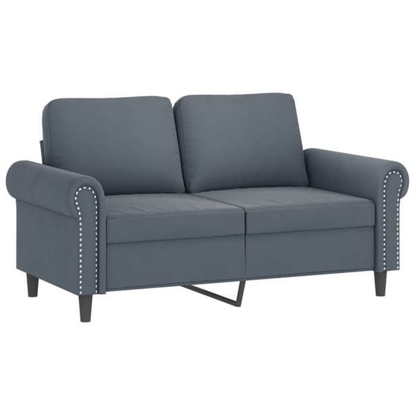Maison Exclusive - 2 kpl sohvasetti tummanharmailla samettityynyillä