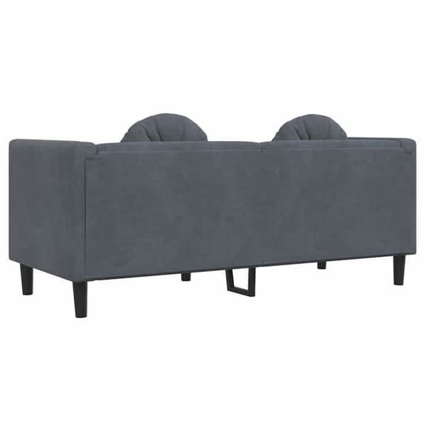 Maison Exclusive - Soffa med kuddar 2 platser mörkgrå sammet mörkgrå