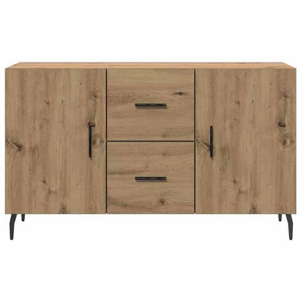 Maison Exclusive - Buffet i egetræ, håndlavet, 100x36x60 cm, ingeniørtræ
