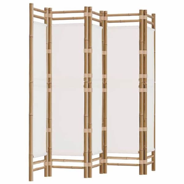 Maison Exclusive - Fällbar avskiljare 5 paneler 200 cm Bambus och tyg