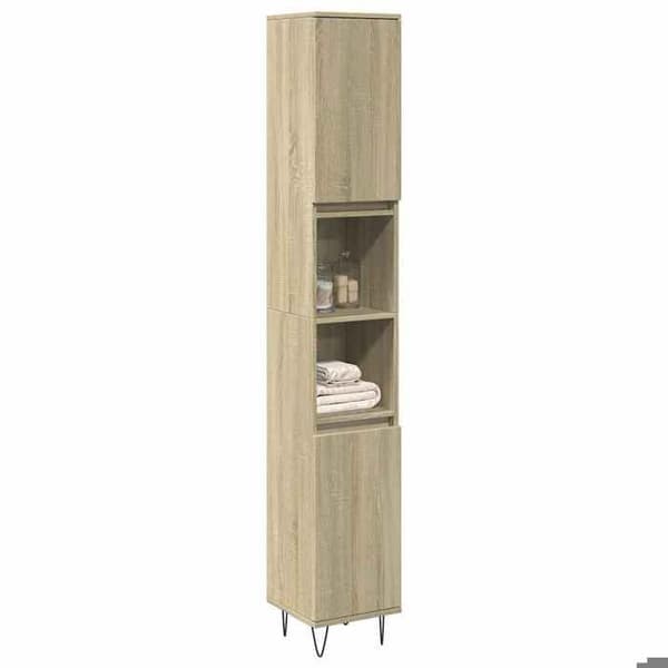 Maison Exclusive - Badrumsskåp ek sonoma 30x30x190 cm