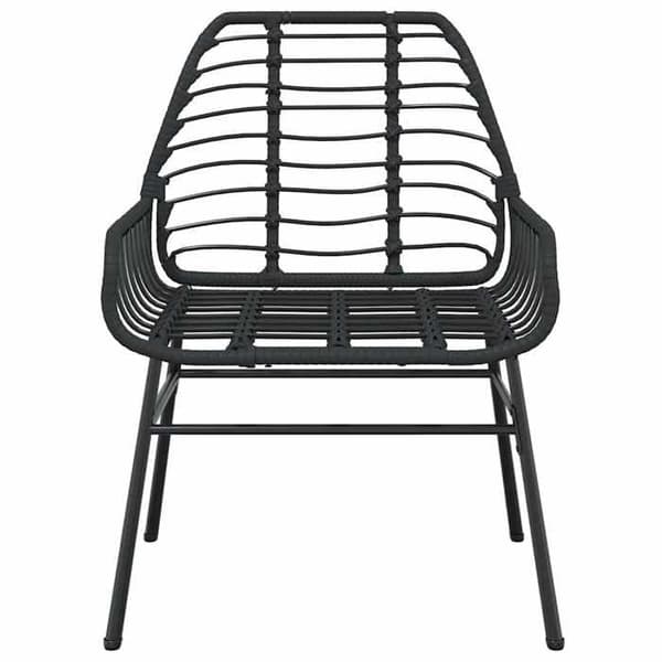 Maison Exclusive - Trädgårdsset 5 delar svart flätad resin glas