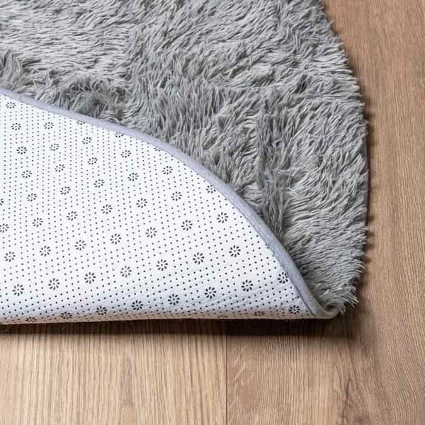 Maison Exclusive - Langhåret shaggy tæppe NAVARRA lys grå 100x100 cm