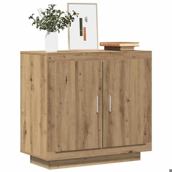 Buffet - EKSKLUSIVT HUS - 80x40x75 cm - Eg - Ingeniørtræ - 2 døre Ek