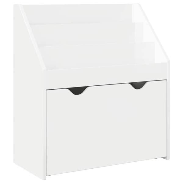 Maison Exclusive - Barnbibliotek Vit glänsande 60 x 29,5 x 69 cm