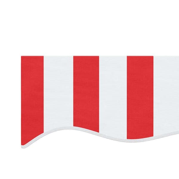Maison Exclusive - Ersättningstyg för röd och vit markis 400x350 cm polyester