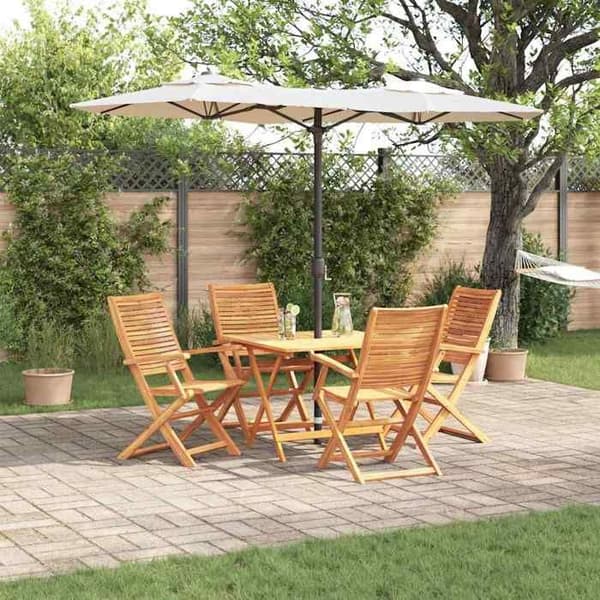 Maison Exclusive - 5 pc spisebordssæt til haven Brun brun