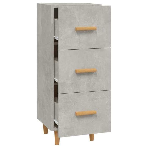 Maison Exclusive - Buffé Grå betong 34,5x34x90 cm Ingenjörsträ