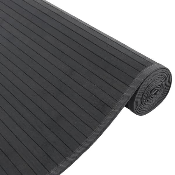 Maison Exclusive - Suorakulmainen harmaa matto 80x200 cm bambusta