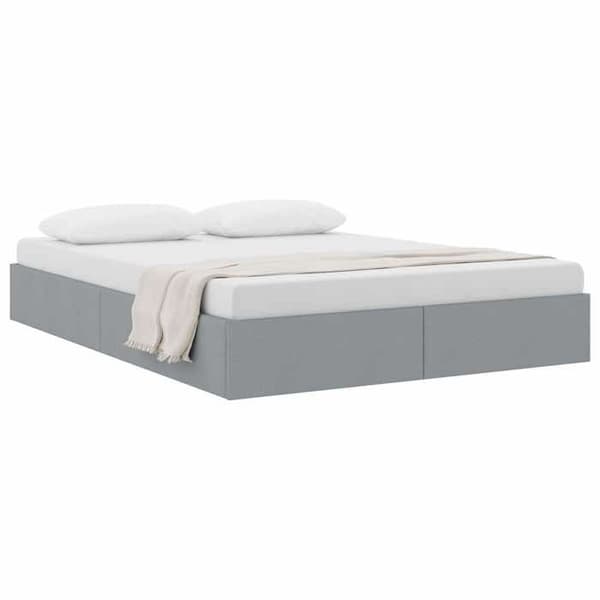 Maison Exclusive - Sängram ottoman Ljusgrå 140 x 200 cm tyg