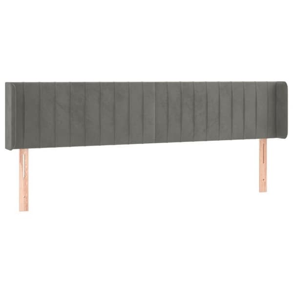Maison Exclusive - LED-päätyharso Vaaleanharmaa 163x16x78/88 cm Sametti ljusgrått