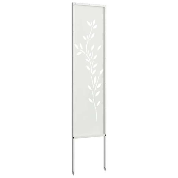 Trädgårdsskärm - EXKLUSIV HEM - Rektangulär - Matt stål - Vit - 32 x 140 cm Vit