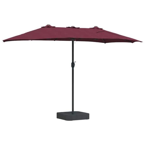 Maison Exclusive - Trädgårdsparasol 385 x 209 x 244 cm Polyester och Stål Bordeaux