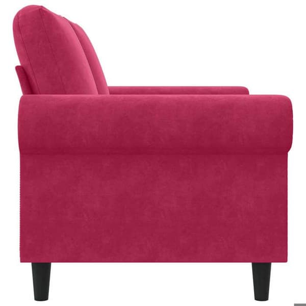 Maison Exclusive - Soffa 2-sits Röd vinröd 120 cm Sammet