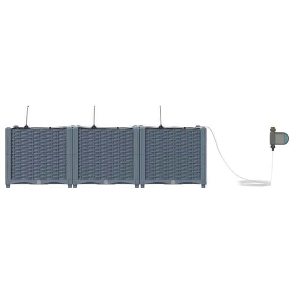 Maison Exclusive - Havekrukke 3 stk Lys grå 120 x 40 x 37,5 cm PP Ljusgrått