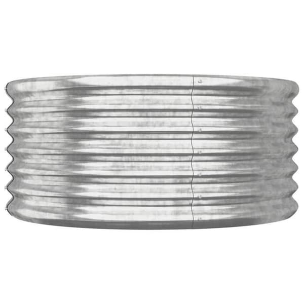 Maison Exclusive - Trädgårdsplanterare i galvaniserat stål 80x80x36 cm Silverfärgad
