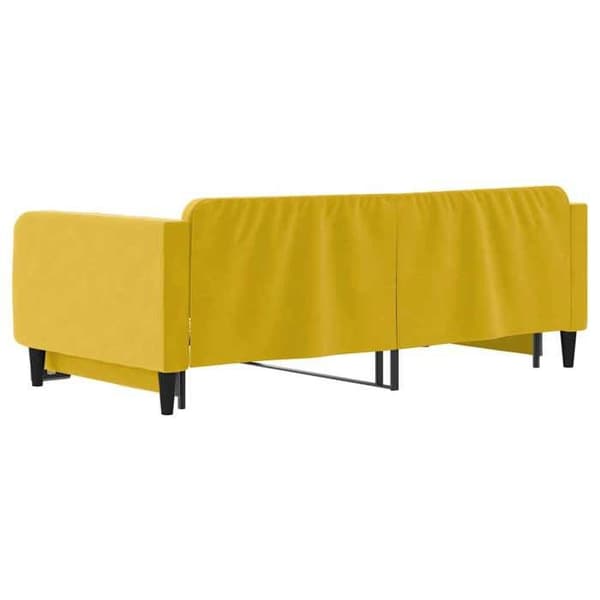Päivävuode - EXCLUSIVE KOTI - 100x200 cm vuodesohva - Keltainen sametti - 2 in 1 sohva/vuode Gul