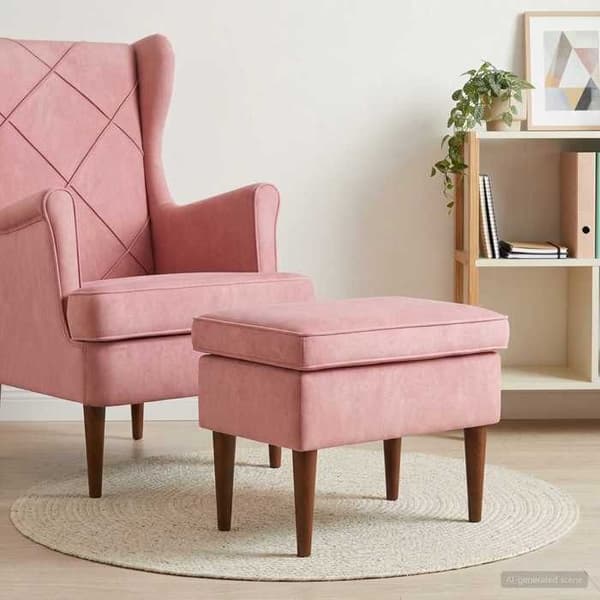 Maison Exclusive - Pouf Rosa 55 x 35 x 41 cm Velour