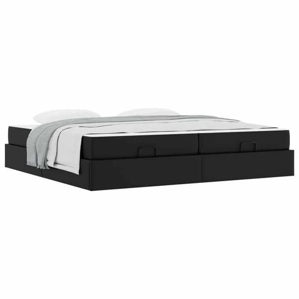 Maison Exclusive - Sengestel med madras Andet 2 dele Sort PVC Svart PVC