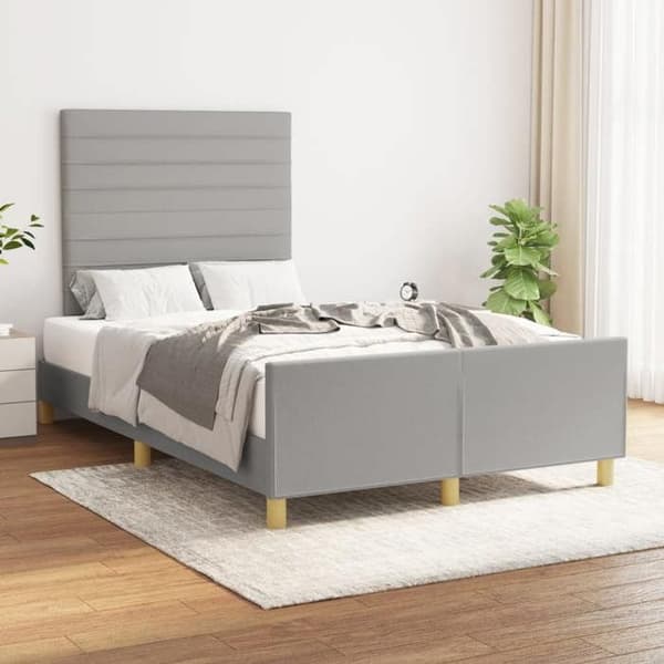 Maison Exclusive - Sengebund uden madras lys grå 120x200 cm stof