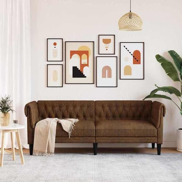 Maison Exclusive - Brun Sofa 201,5 x 74,5 x 74,5 cm Polyester