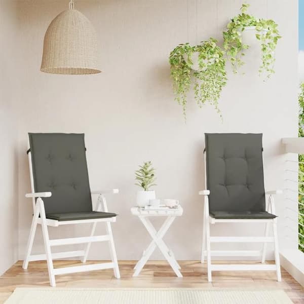 Maison Exclusive - Kuddar för stolar med hög rygg, 2-pack, mörkgrå blandning
