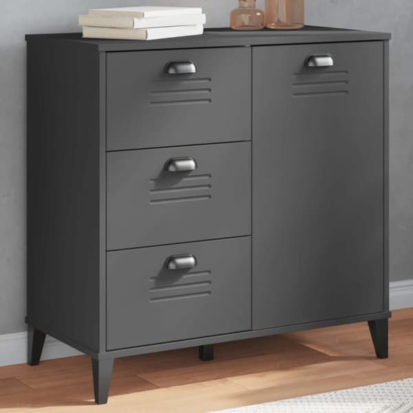Maison Exclusive - Buffé VIKEN grå antracit 80x40x80 cm ingenjörsträ