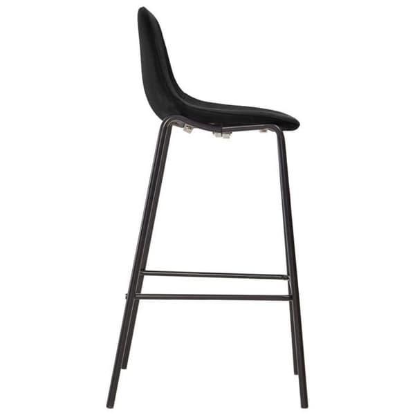 Maison Exclusive - Barstolar set om 2 svart tyg Svart