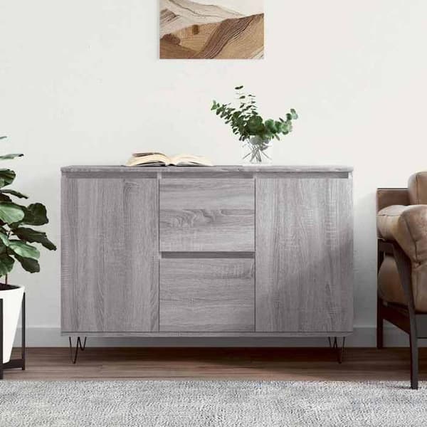 Maison Exclusive - Buffet sonoma grå 101,5x35x70 cm ingeniørtræ