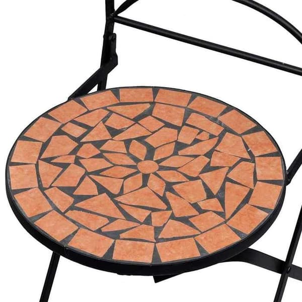 Maison Exclusive - 2 delar hopfällbara stolar i terrakotta Terrakotta